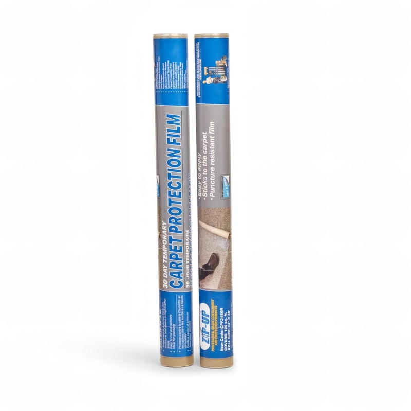 ZIP-UP Carpet Protection Film - 24" x 50' Floor and Surface Shield with Self Adhesive Backing & Easy Installation - CPF2450 - Image 2